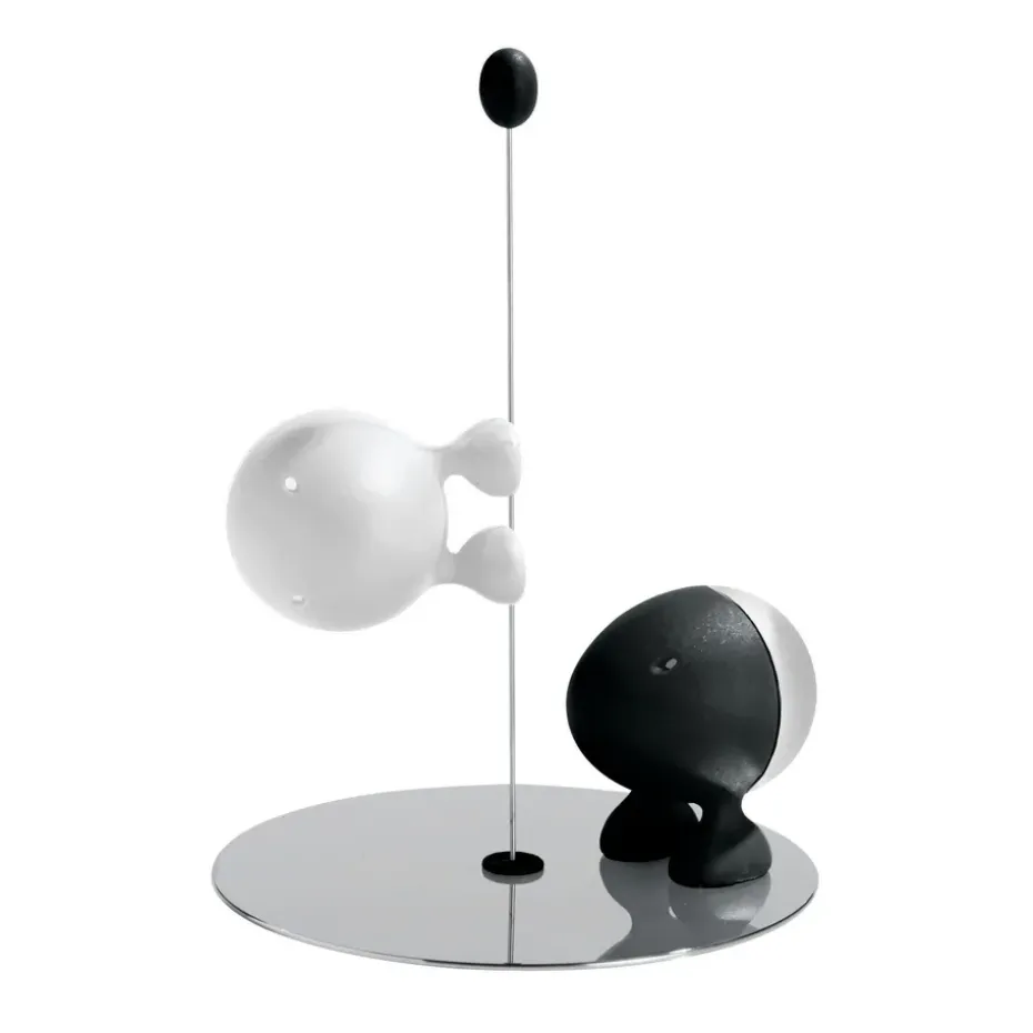 Lilliput peper- en zoutset, zwart-wit