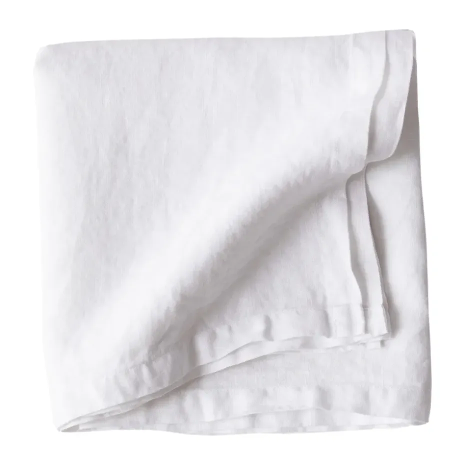 Linnen tafelkleed 175x175 cm, Bleached White