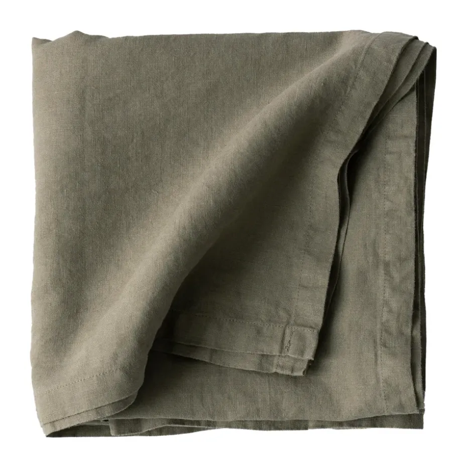 Linnen tafelkleed 175x175 cm, Olive