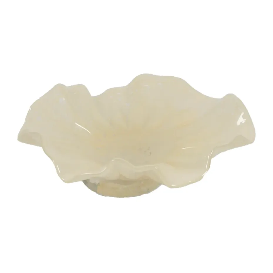 Loa schaal met voet 22 cm, Vanille