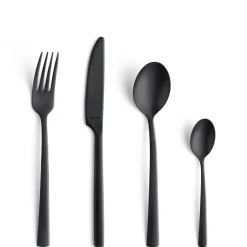 Manille Vintage bestekset 16 delen, Zwart