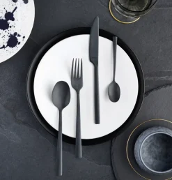 Manille Vintage bestekset 16 delen, Zwart