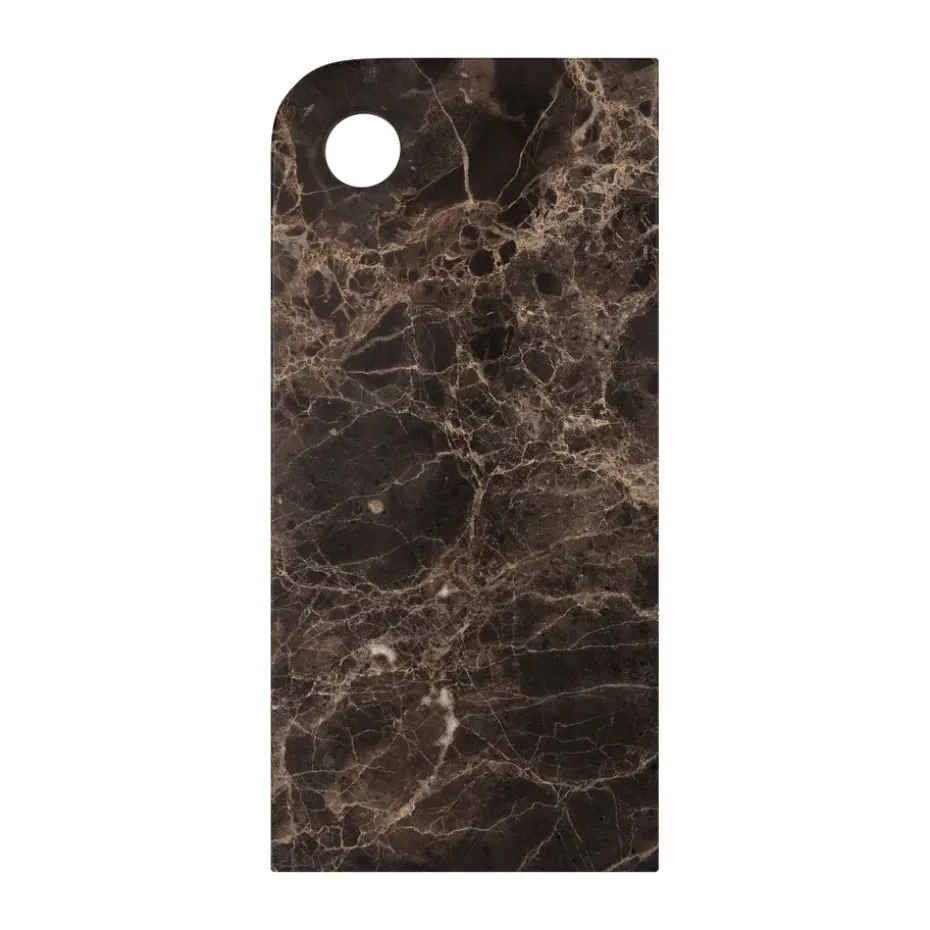 Marble dienblad large 18x38 cm, Brown