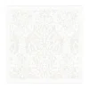 Medaljong servet 35x35 cm, Wit