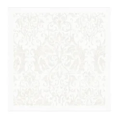 Medaljong servet 35x35 cm, Wit