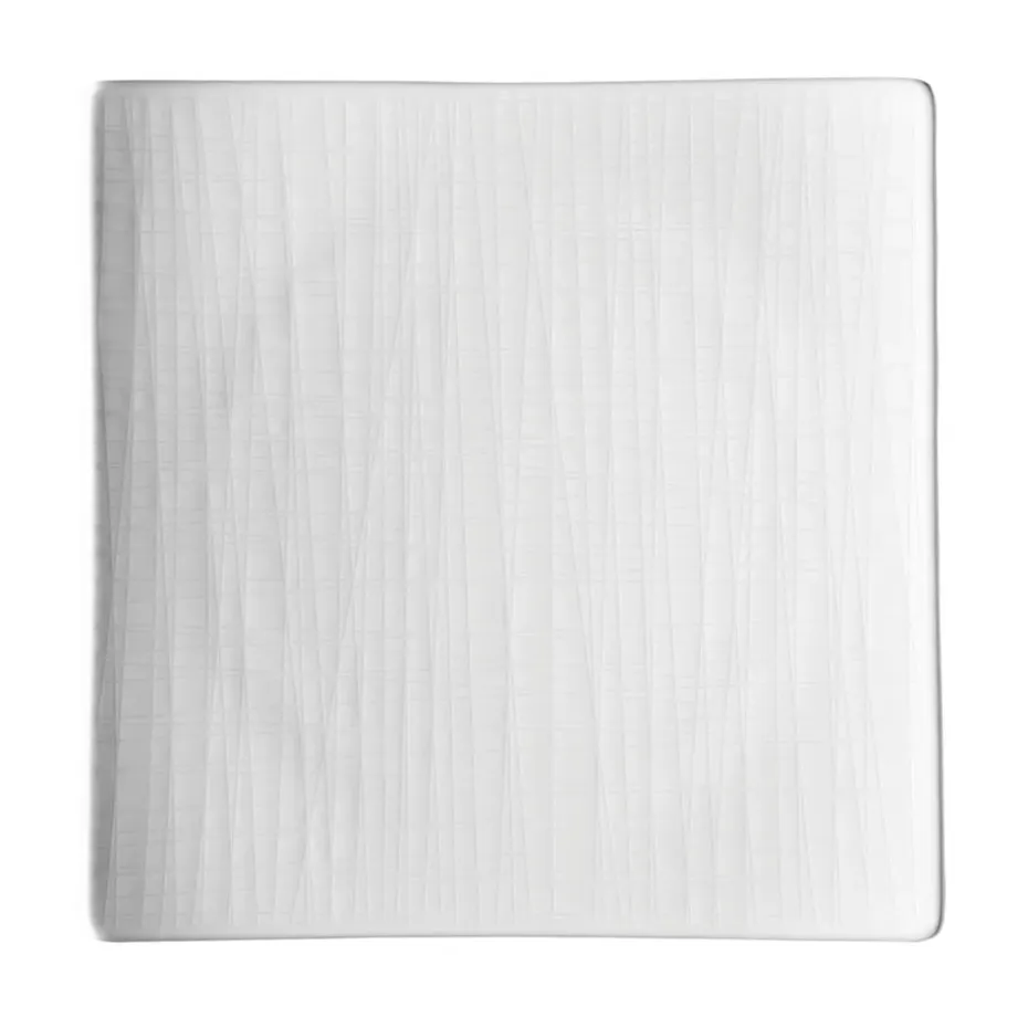 Mesh vierkant bord 22 cm., wit