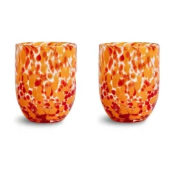 Messy glas 30 cl 2-pack, Rood-oranje