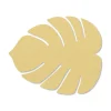Monstera Leaf Hippo onderzetter, Goud