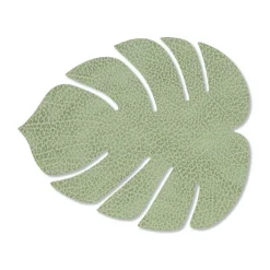 Monstera Leaf Hippo onderzetter, Olijfgroen
