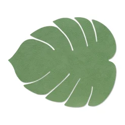Monstera Leaf Hippo placemat L, Forest green