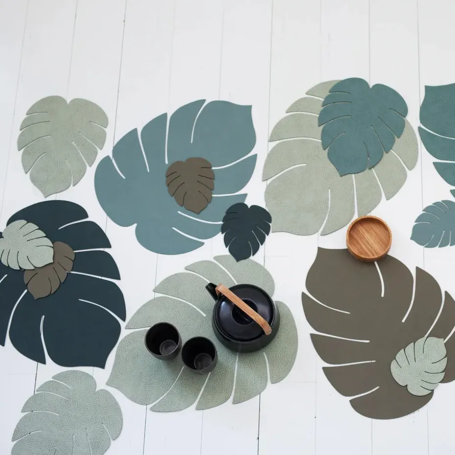 Monstera Leaf Nupo onderzetter, Pastelgroen