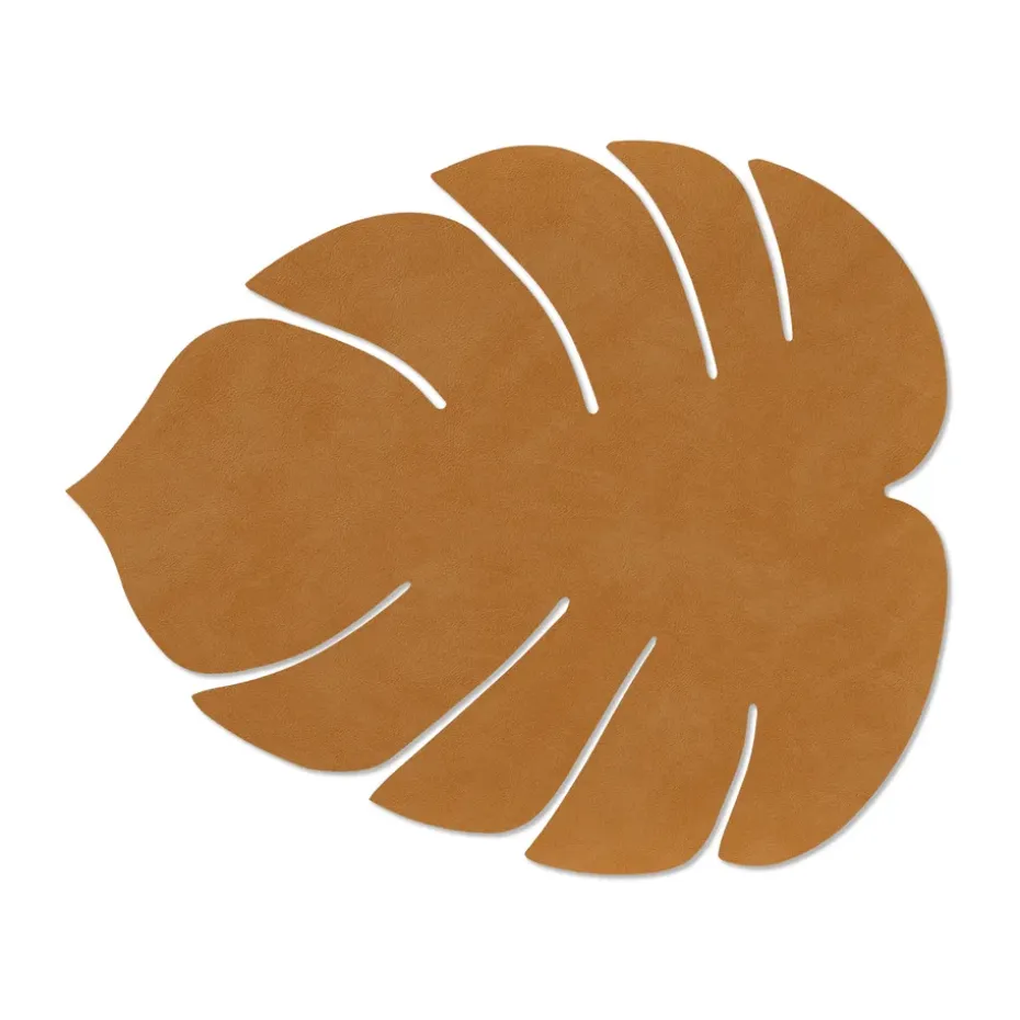 Monstera Leaf Nupo placemat L, Burned curry