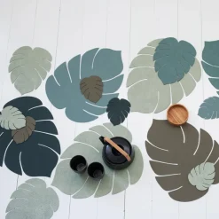 Monstera Leaf Nupo placemat L, Army green