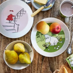Moomin bord, groen gras