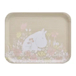 Moomin dienblad 28x36 cm, Flower field