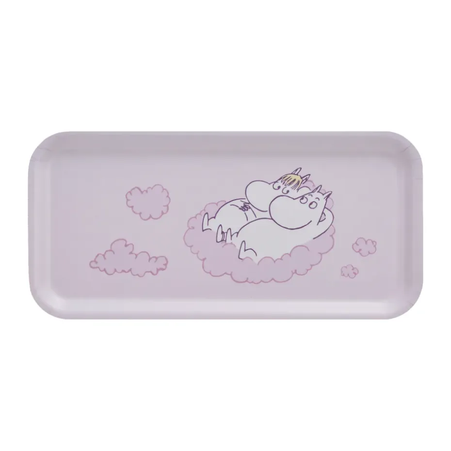 Moomin dienblad 13x27 cm, In the clouds