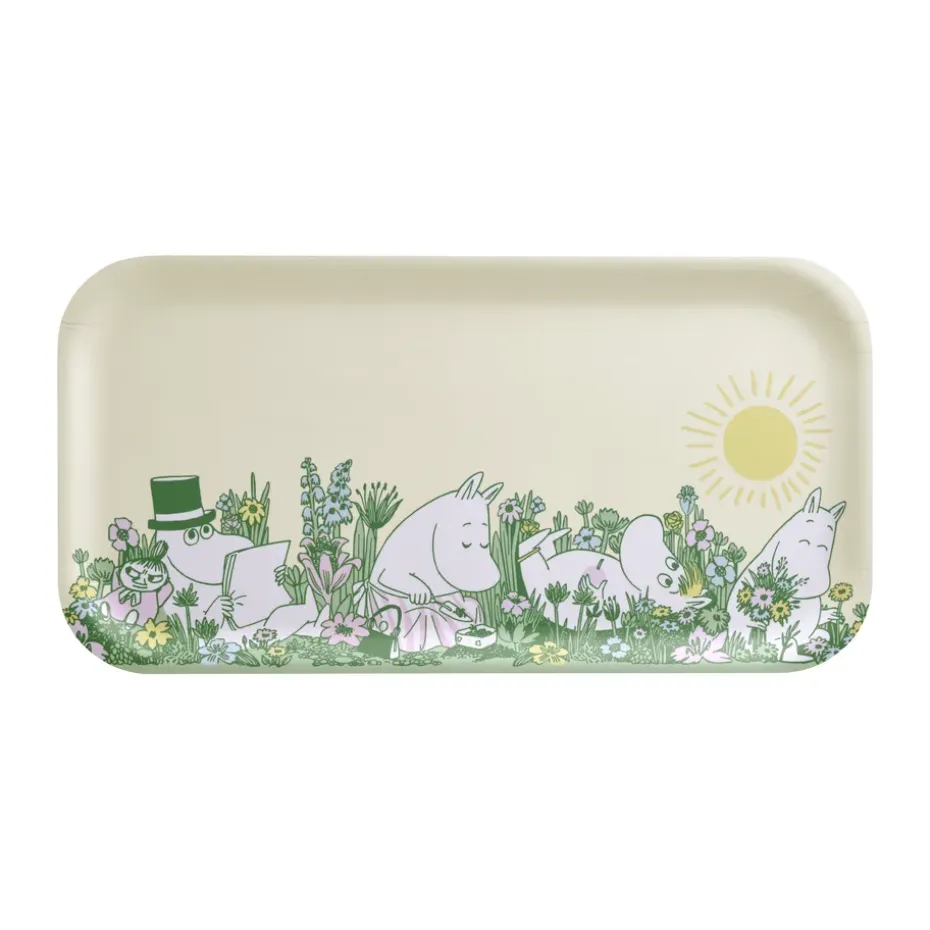 Moomin dienblad 22x43 cm, In the garden