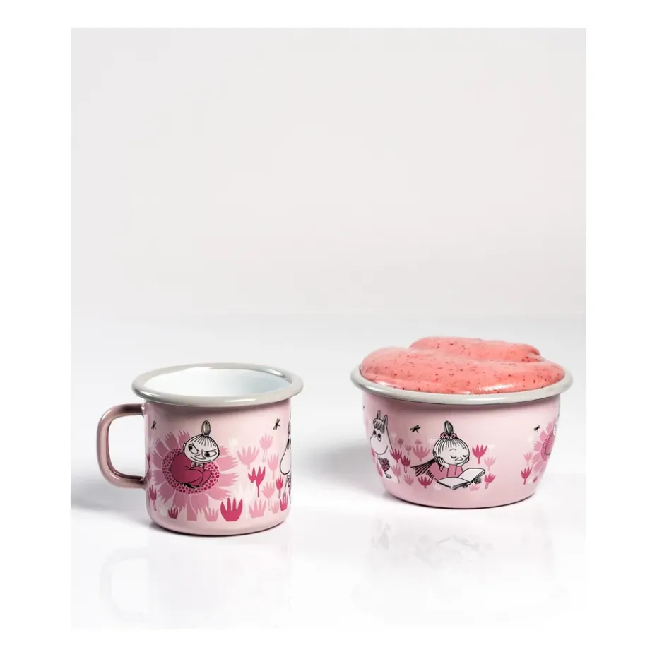 Moomin emaillen kom Girls 30 cl, Roze