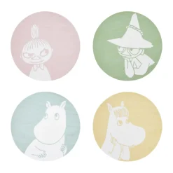 Moomin glasonderzetter Ø10 cm 4 delar, Moomin characters