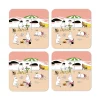 Moomin glasonderzetter zomer 2021 4-pack, Abrikoos-zand