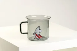 Moominmamma glazen mok 35 cl, Grijs