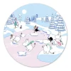 Moomin pannenonderzetter winter 2022 Ø21 cm, Blauw-wit-roze
