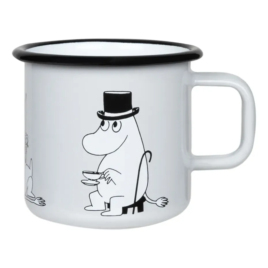 Moominpapa emaillen mok 37 cl, Grijs