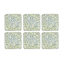Morris & Co Willow Bough onderzetter 6-pack, Green, blue