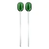 Muurla saladebestek glas 2-pack, Green-clear