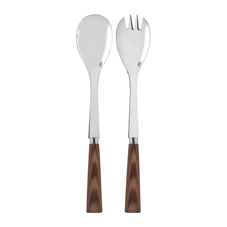 Nature saladebestek 2 delen, Light wood laminated