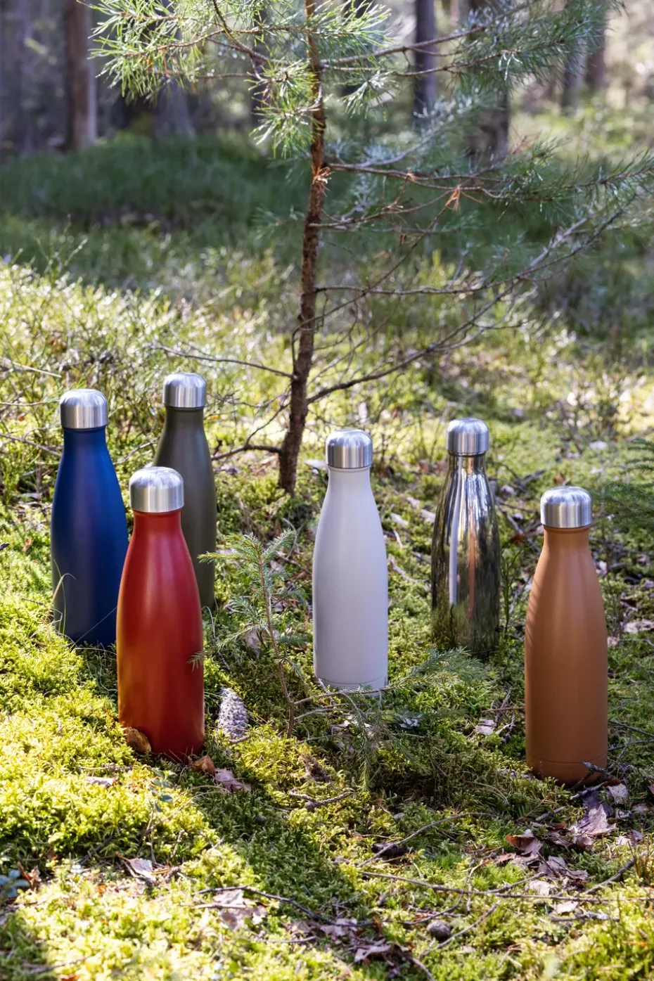 Nils stalen fles 50 cl, Rood Pantone