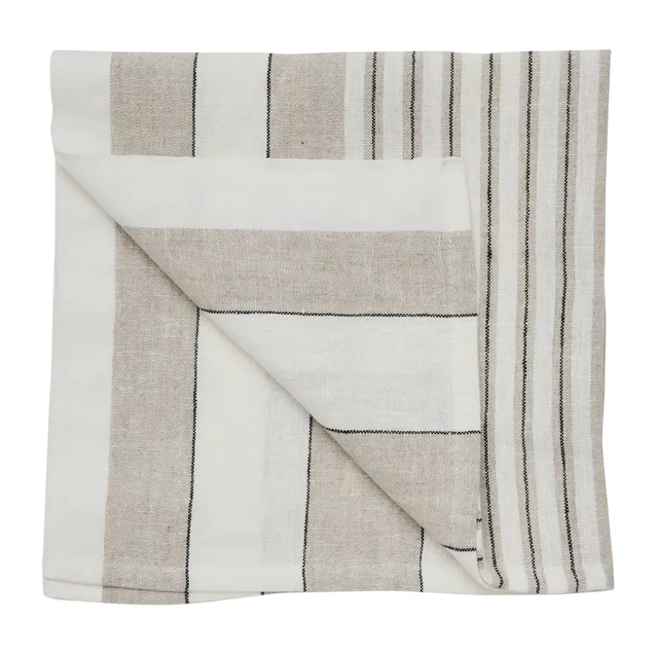 Noah linnenservet 50x50 cm, Beige streep