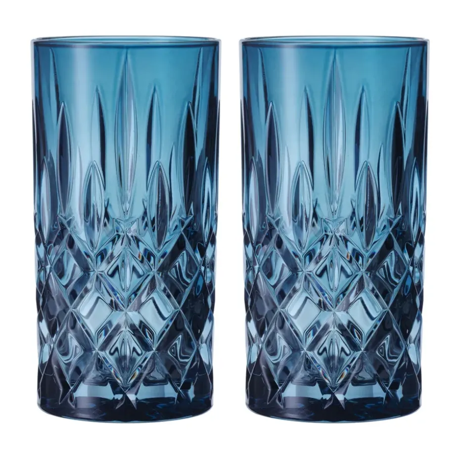 Noblesse Longdrink glas 39,5 cl 2-pack, Vintage blue