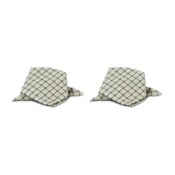 Noor servet 40x40 cm 2-pack, Zwart-offwhite