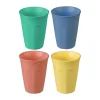 Nora kop M 30 cl 4-pack, Blauw-koraal-groen-geel