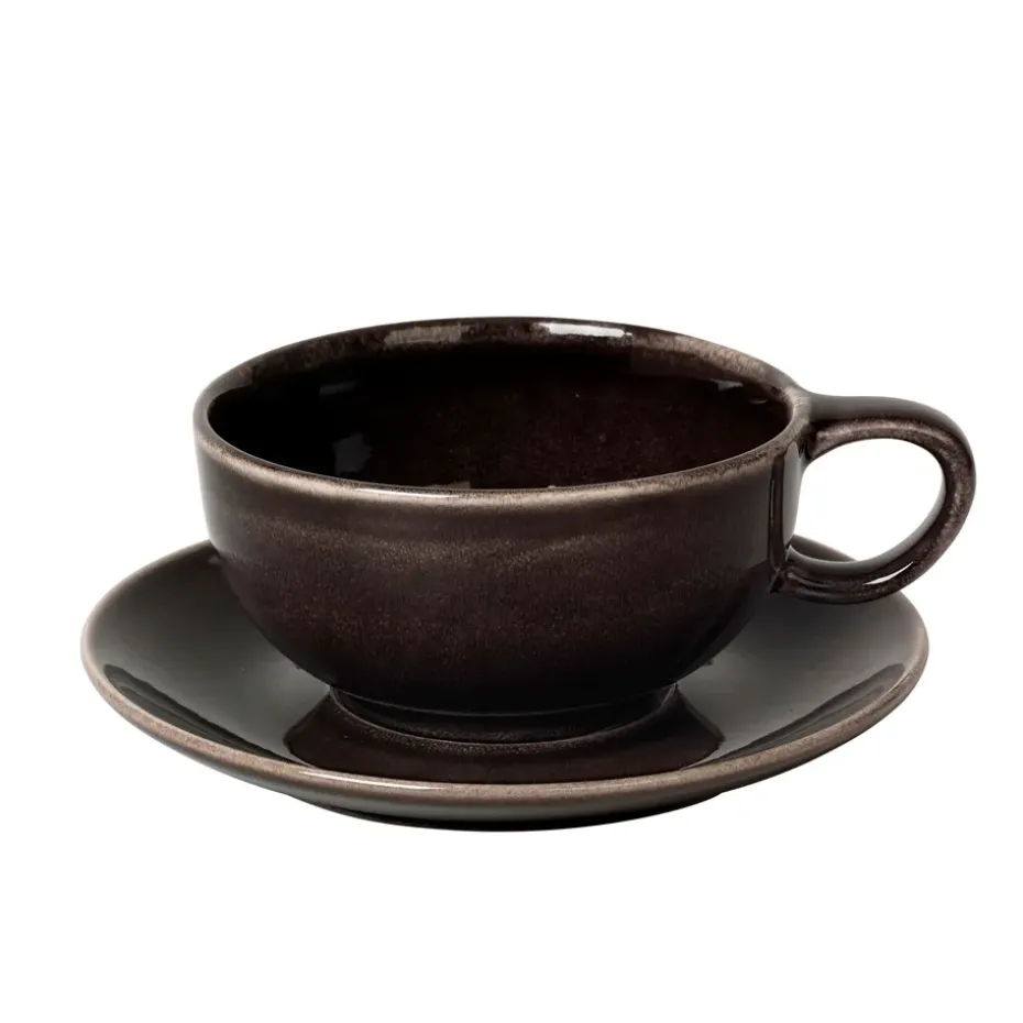 Nordic Coal theekop en schotel, 5,8 cm.