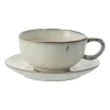 Nordic Sand theekop met schotel, 5,8 cm.