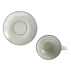 Nordic Sand theekop met schotel, 5,8 cm.
