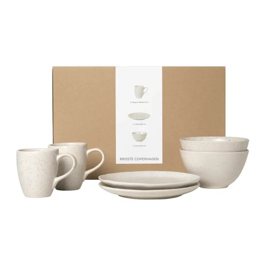 Nordic Vanilla ontbijtset voor twee, 6-delig