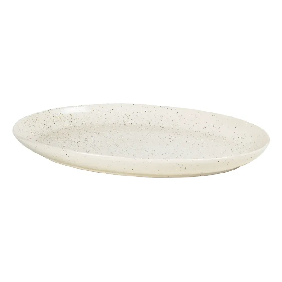 Nordic Vanilla schotel ovaal 35,5 cm, Cream with grains