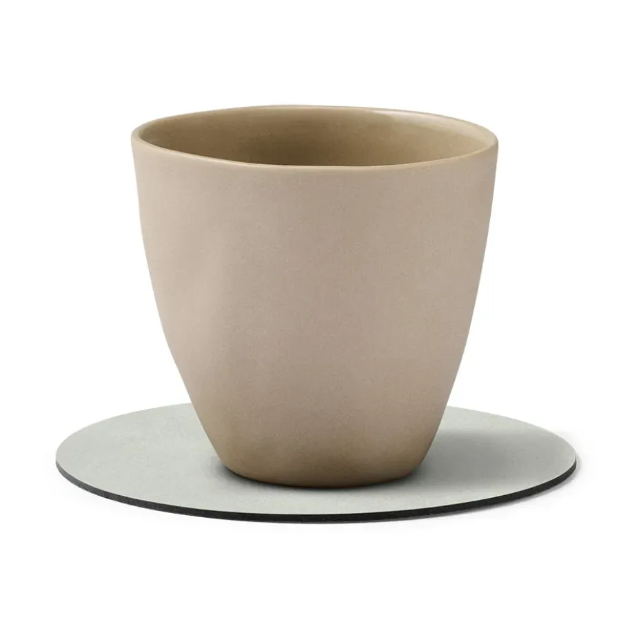 Nupo onderzetter circle, metallic (steengrijs)