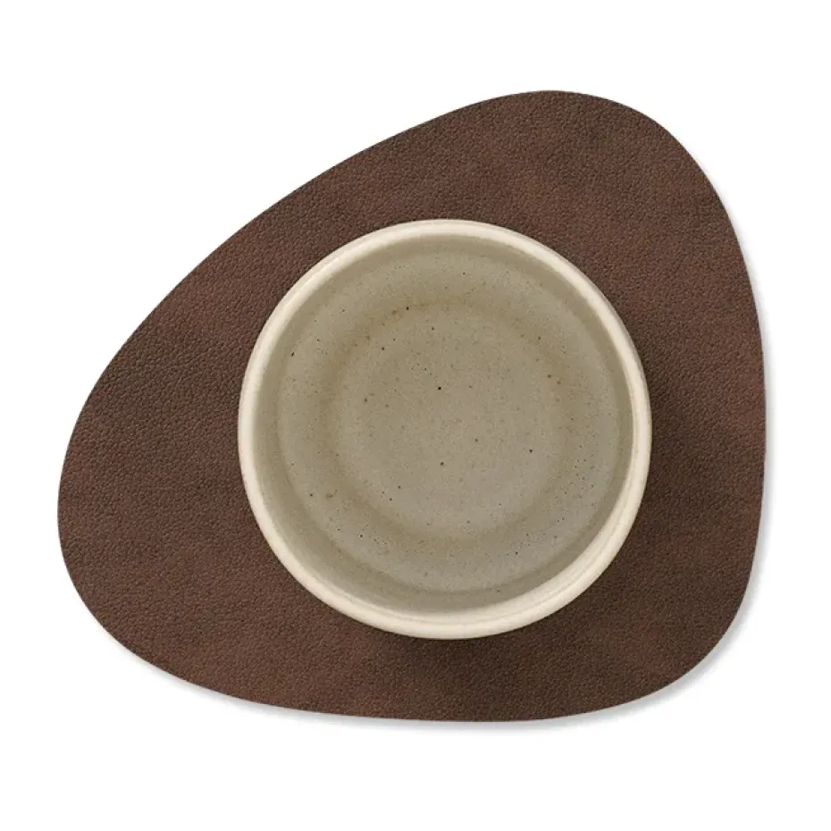 Nupo onderzetter curve, donkerbruin