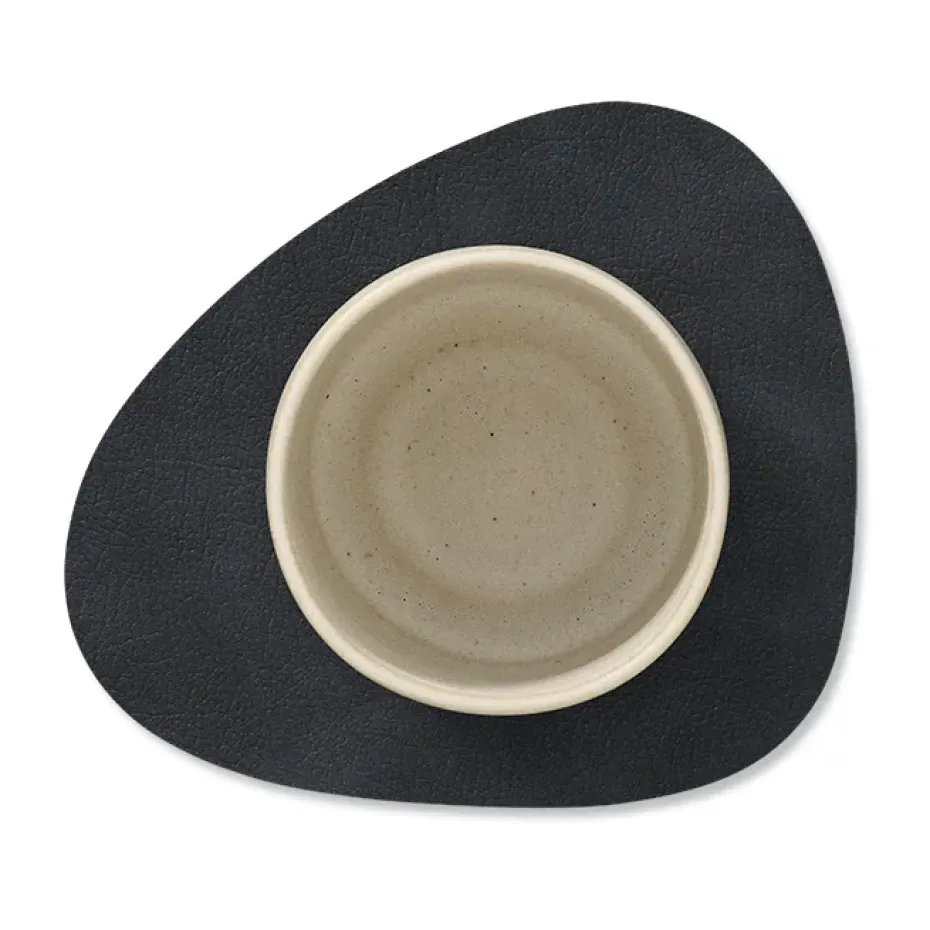 Nupo onderzetter (glazen) keerbaar curve 1 St., Zwart-bruin