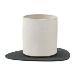 Nupo onderzetter (glazen) keerbaar curve 1 St., antraciet-lichtgrijs