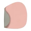 Nupo onderzetter (glazen) keerbaar curve 1 St., roze-lichtgrijs