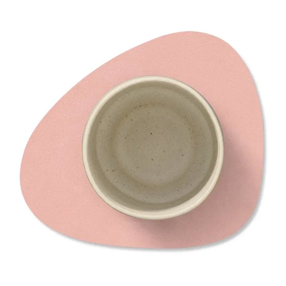 Nupo onderzetter (glazen) keerbaar curve 1 St., roze-lichtgrijs