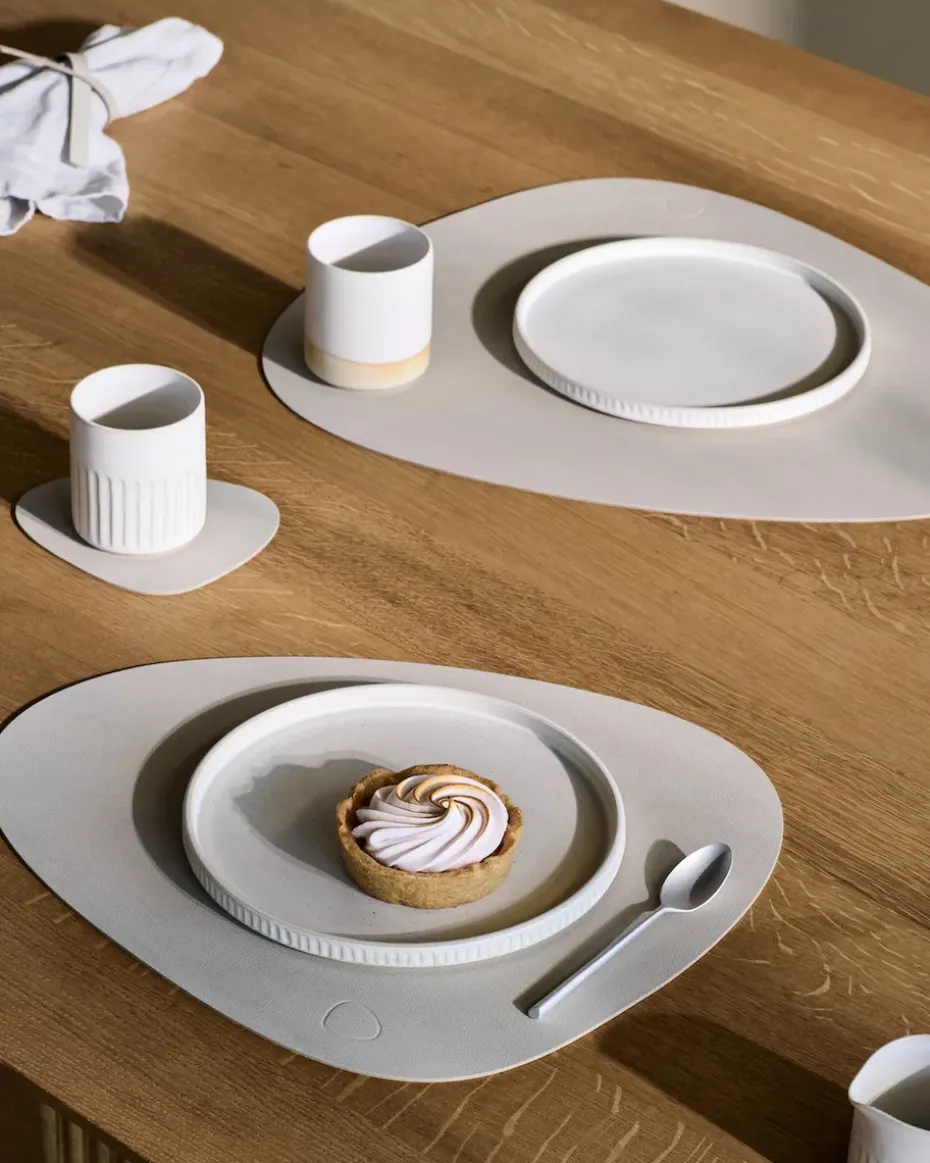 Nupo placemat curve L, Oyster white
