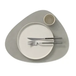 Nupo placemat keerbaar curve L 1 St., anthraciet-lichtgrijs