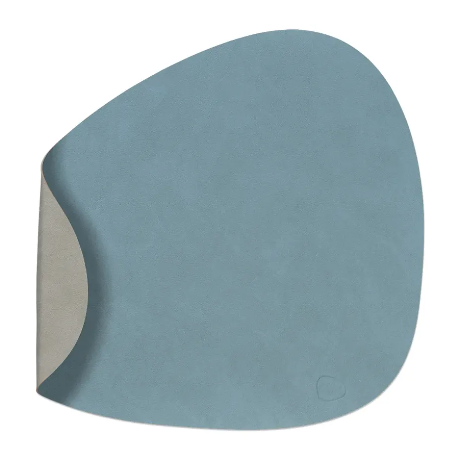 Nupo placemat keerbaar curve L 1 St., lichtblauw-lichtgrijs