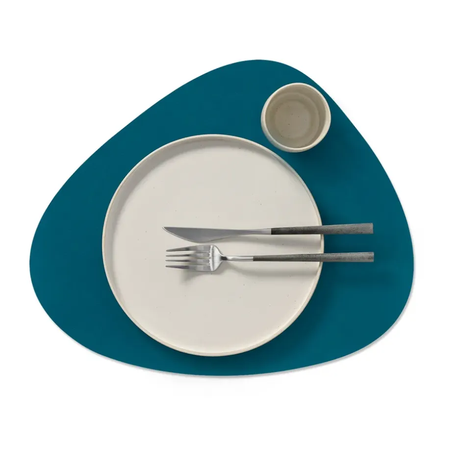 Nupo placemat keerbaar curve L 1 St., Midnight blue-petrol